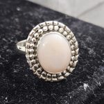 Pink Opal Southwest Style 925 Silver Ring (RS52-257)