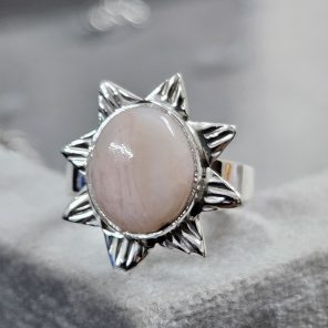 Pink Opal Southwest Style 925 Silver Ring (RS52-263)