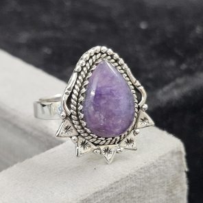 Charoite 925 Sterling Silver Ring (REXT59-3)