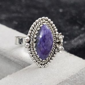 Charoite 925 Sterling Silver Ring (REXT59-5)