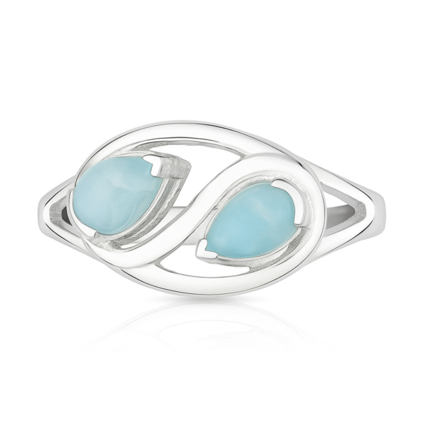 Larimar 925 Sterling Silver Ring (REXT60-94)
