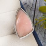 Pink Opal Size US 11 925 Sterling Silver Ring (RS65-35)