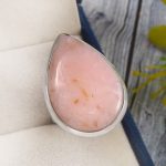Pink Opal Size US 10 925 Sterling Silver Ring (RS65-32)