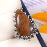 Indonesian Moss Agate Size US 9 925 Sterling Silver Ring (REXT60-48)
