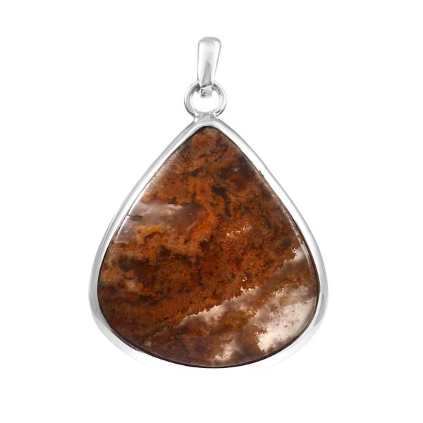 Moss Agate 1.5" 925 Sterling Silver Pendant (RS54-247)