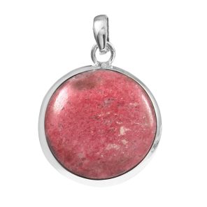 Thulite 1.5" 925 Sterling Silver Pendant (RS54-228)