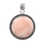 Pink Opal 1.5" 925 Sterling Silver Pendant (RS54-190)
