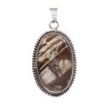 Wild Horse Jasper 1.75" 925 Sterling Silver Pendant (RS54-238)