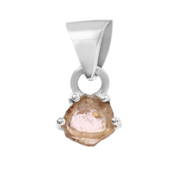 Watermelon Tourmaline 0.6" 925 Sterling Silver Pendant (RS114-172)