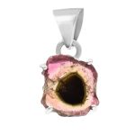 Watermelon Tourmaline 1" 925 Sterling Silver Pendant (RS114-182)