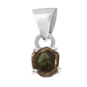 Watermelon Tourmaline 0.6" 925 Sterling Silver Pendant (RS114-191)