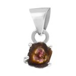 Watermelon Tourmaline 0.6" 925 Sterling Silver Pendant (RS114-194)