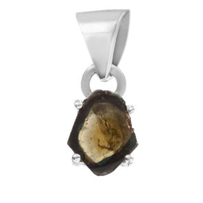 Watermelon Tourmaline 0.6" 925 Sterling Silver Pendant (RS114-198)