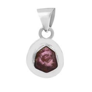 Watermelon Tourmaline 1" 925 Sterling Silver Pendant (RS114-215)
