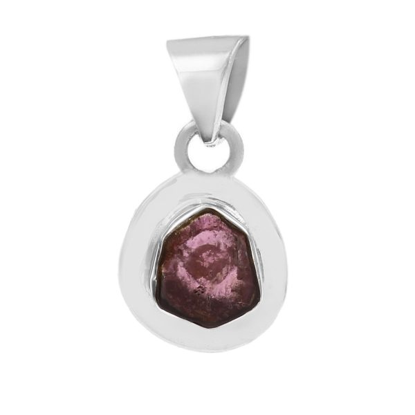 Watermelon Tourmaline 1" 925 Sterling Silver Pendant (RS114-215)