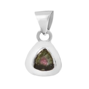 Watermelon Tourmaline 1" 925 Sterling Silver Pendant (RS114-222)