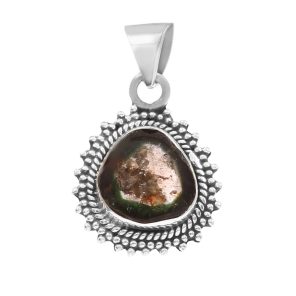 Watermelon Tourmaline 1" 925 Sterling Silver Pendant (RS114-246)