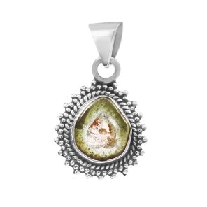 Watermelon Tourmaline 1" 925 Sterling Silver Pendant (RS114-255)
