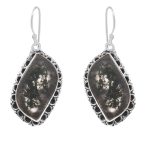 Moss Agate 1.75″ 925 Sterling Silver Earring (REXT72-78)