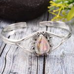 Ethiopian Opal 925 Sterling Silver Cuff Bangle (RS53-25)