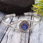 Australian Opal 925 Sterling Silver Cuff Bangle (RS53-15)