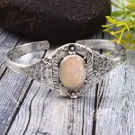 Ethiopian Opal 925 Sterling Silver Cuff Bangle (RS53-27)