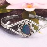 Australian Opal 925 Sterling Silver Cuff Bangle (RS53-19)