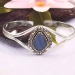 Australian Opal 925 Sterling Silver Cuff Bangle (RS53-22)
