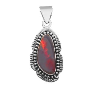 Australian Opal 1.5" 925 Sterling Silver Pendant (RS111-261)