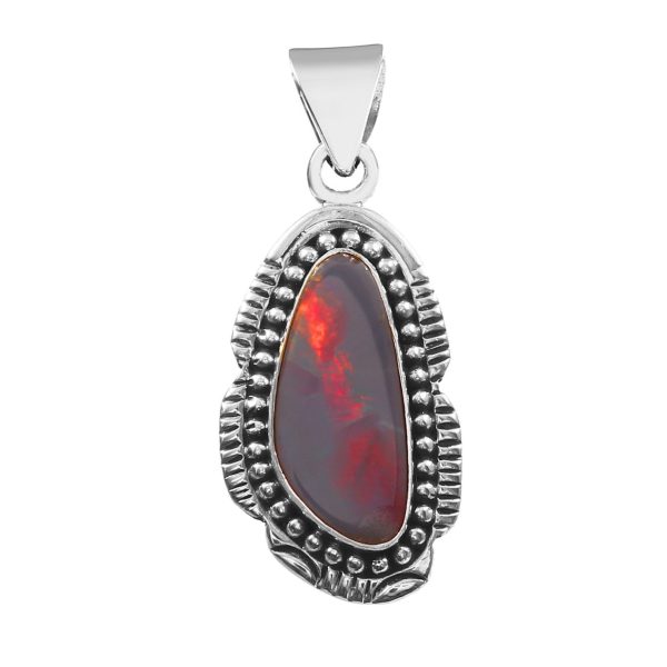 Australian Opal 1.5" 925 Sterling Silver Pendant (RS111-261)
