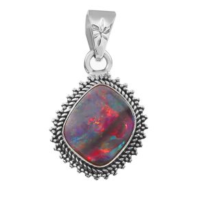 Australian Opal 1.25" 925 Sterling Silver Pendant (RS111-279)