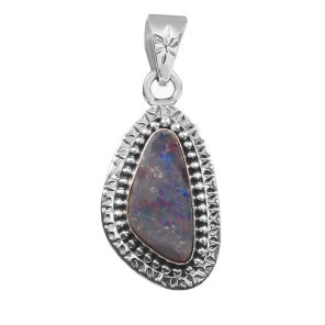 Australian Opal 1.5" 925 Sterling Silver Pendant (RS111-270)