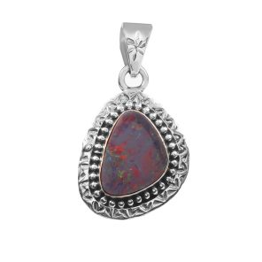 Australian Opal 1.25" 925 Sterling Silver Pendant (RS111-271)