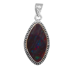 Australian Opal 1.5" 925 Sterling Silver Pendant (RS111-289)