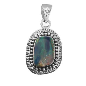 Australian Opal 1.25" 925 Sterling Silver Pendant (RS111-272)