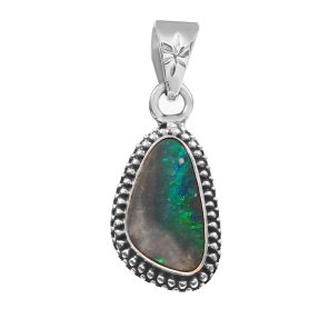 Australian Opal 1.5" 925 Sterling Silver Pendant (RS111-291)