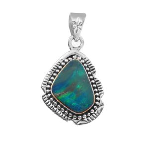 Australian Opal 1.25" 925 Sterling Silver Pendant (RS111-264)