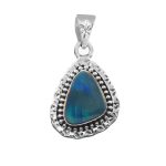 Australian Opal 1.25" 925 Sterling Silver Pendant (RS111-273)