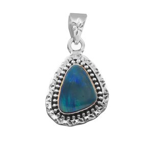 Australian Opal 1.25" 925 Sterling Silver Pendant (RS111-273)