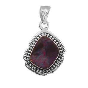 Australian Opal 1.25" 925 Sterling Silver Pendant (RS111-266)