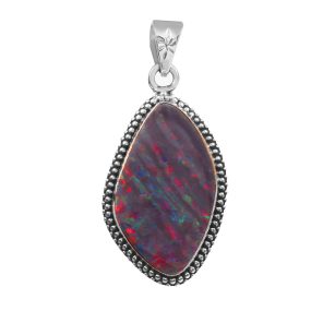Australian Opal 1.75" 925 Sterling Silver Pendant (RS111-293)