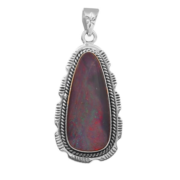 Australian Opal 2" 925 Sterling Silver Pendant (RS111-243)