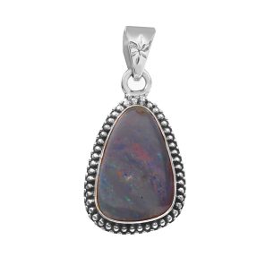 Australian Opal 1.5" 925 Sterling Silver Pendant (RS111-294)