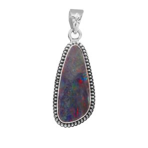 Australian Opal 1.75" 925 Sterling Silver Pendant (RS111-296)