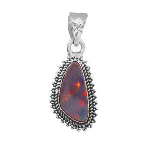 Australian Opal 1.25" 925 Sterling Silver Pendant (RS111-284)