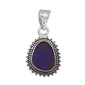 Australian Opal 1.25" 925 Sterling Silver Pendant (RS111-285)