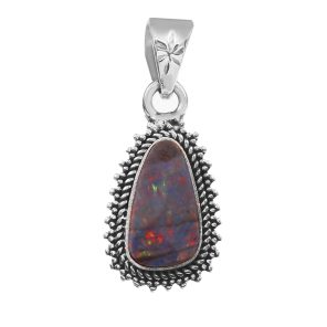 Australian Opal 1.25" 925 Sterling Silver Pendant (RS111-286)