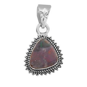 Australian Opal 1.25" 925 Sterling Silver Pendant (RS111-287)