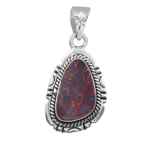 Australian Opal 1.5" 925 Sterling Silver Pendant (RS111-255)