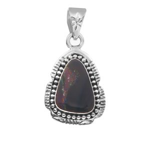 Australian Opal 1.25" 925 Sterling Silver Pendant (RS111-269)